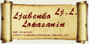Ljubenko Lopašanin vizit kartica